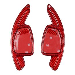 For Audi RS4 RS5 RS6 RS7 2020-22 Steering Wheel DSG Carbon Fibre Shift Paddle Extended Decoration Red