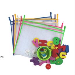 Kids Bath Toys Storage Bags Baby Bathroom Net Bag Toilet Suction Cup Hook Sorting Bag Portable Shower Organiser Pouch GCA13088