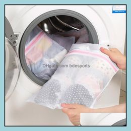 10Pcs Mesh Laundry Bags S/M/L/Xl Blouse Hosiery Stocking Underwear Washing Care Bra Lingerie Travel Drop Delivery 2021 Clothing Racks Housek