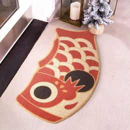 Carpets Welcome Rugs Entrance Hallway Rectangle Printed Non-Slip Floor Front Door Mat Outdoor Carp Rug Red DoormatCarpets