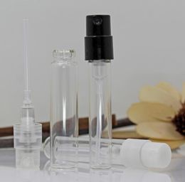 2ml Mini Transparent Glass Perfume Bottles, Empty Refilable Spray Bottle, Small Atomizer Perfume Sample Vials