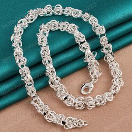 925 Sterling Silver 7mm Chain Necklaces For Man Women Fashion Statement Necklace Party Jewelry