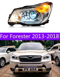 Car Lights For Forester 2013-20 18 LED Headlights DRL Fog Lamp Dynamic Turn Signal Angel Eyes Projector Lens Accessories Upgrade