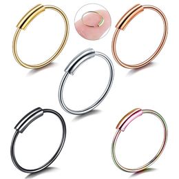 Punk Human Body Piercing round Electroplated Nose Ring Nipple Ring Stud Earrings