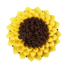 Pet Dog Snuffle Mat Nose Smell Training Sniffing Pad Slow Feeding Bowl Food Dispenser Relieve Stress Sunflower Puzzle 220510