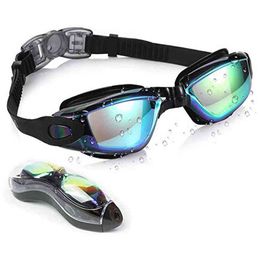 Swimming Glasses Anti fog UV Silicone Waterproof Swim Caps Long Hair Eyewear Swim Goggles Y220428