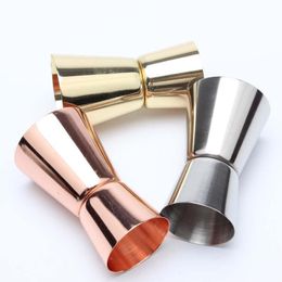 New 15/30ML Double Head Measuring Cup Gold Stainless Steel Bar Cocktail Measuring Cups Jigger Liquor Measuring Cup Customizable