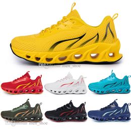 scarpe da corsa da uomo nero bianco moda uomo donna trendy trainer cielo-blu rosso fuoco giallo traspirante sport casual outdoor sneakers stile # 2001-31