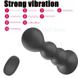 Wireless Remote Control Inflatable Male Prostate Massager Huge Ball Expansion Butt Plug Vibrator Anal sexy Toys For Men Women