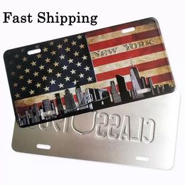 White Sublimation License Plate Decor Blanks Metal Aluminum Automotive Plates Heat Thermal Transfer Sheet DIY Picture Tag Board 3 Sizes PRO232