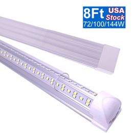 Energy Saving T8 Integrated Led Tube Lamp 110V 220V 7200lm 10000lm 14400lm 15000lm Bulbs 72W 100W 144W 150W Led Wall V-Shape Fluorescent Light OEMLED