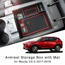 Car Organiser Armrest Storage Box For CX-5 CX5 2022-2022 Centre Console Tray Accessories Interior Stowing Tidying