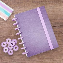 Notepads DIY 8 Hole Loose-Leaf Mushroom Notebook Planner Organizer Binder Journal Diary Ring Note Convenient School Supplies