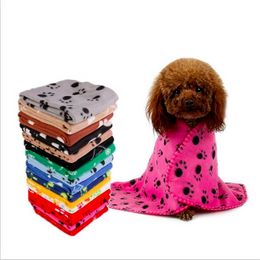 60*70cm New Styles Pet Dog Soft Blanket Autumn and Winter Cat Dog Blanket Puppy Fleece Warmer Towel Mat Pet Cushion Sleep Pad Pet Supplies FY4650 F0510