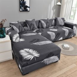 leaves stretch sofa cover couch slips armchair corner chaselong protector for pets and kids fully wrap 220615