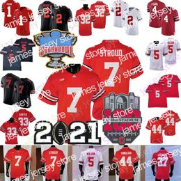 James NCAA College Ohio State Buckeyes Football Jersey C.J. Stroud Chris Olave Garrett George Justin Fields Wilson TreVeyon Henderson Fleming J.T.