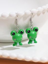 Dangle & Chandelier Stillgirl Cute Frog 3D Pendant Earrings For Women Kpop Animal Couple Fashion Ears Jewelry Gift Pendientes Boucle Oreille