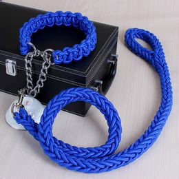 Upgrade Twocolor Traction Rope Eightstrand Rope P Chain Big Dog Leash Large Dog Chain Pet Leash Dog Harness Collar Supplies 201101