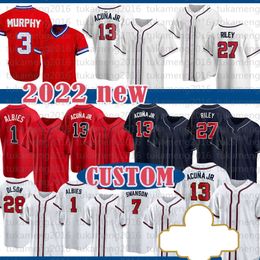 Jerseys Baseball Jersey 13 Ronald Acuna Jr. 7 Dansby Swanson Gold Programme Matt Olson Mens Ozzie Albies Women Austin Riley Youth Travis dArnaud Dale Murphy Arcia