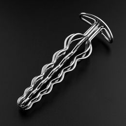 2022 Stainless Steel Hollow 6 Beads Anal sexy Toys Can Strapon Female Masturbator Dilator For Gay Ass Plug Buttplug Massager