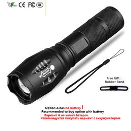 New 4000LM T6 Led Flashlight Ultra Bright Waterproof Torch Zoomable 5 Modes Tactiacl Flashlight For Hunting Use 18650 Battery Yunmai