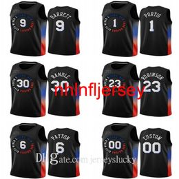 2021 Top Quality Men 6 Payton 9 RJ Barrett Kevin Knox II City Basketball Jersey Black Icon Edition Jerseys Size S-5XL