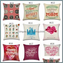 Pillow Case Bedding Supplies Home Textiles Garden Ll Mothers Day Decorative Pillows Er Linen Sofa Cushion Dh7Tk