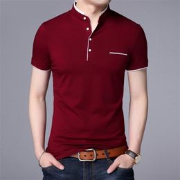 Polo Men Casual Cotton Solid Colour Poloshirt Mens Breathable Tee Shirt Golf Tennis Clothes Plus 220614