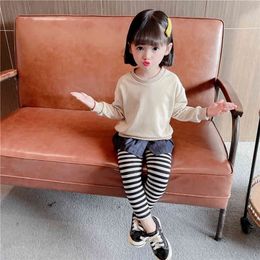 Kids Clothes Sweatshirt Leggings Girls Outfits Patchwork Clothes For Girls Spring Autumn Childrens Clothing 210412