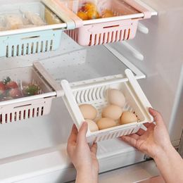 Fridge Organiser Storage Box Storage Rack Refrigerator Drawer Space-saving Plastic Pull-out Refrigerator Food Organiser