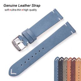 18mm 20mm 22mm Calfskin Leather bands for Samsung Galaxy 46mm 42mm Active 2 40mm 44mm Band Gear S3 S2 Straps Bracelet G220420