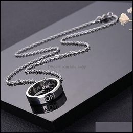 Pendant Necklaces Love Luxury Novel Jewelry Necklace For Family Members Fathers Day Mother Days Gift Neckl Baby D6A