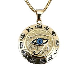 Chains Stainless Steel Jewelry Hip Hop The Eye Of Horus Pendant Necklace SN117