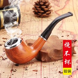 Manufacturer direct selling resin bakelite pipe new curved hammer creative Philtre pipe old portable cut tobacco pipe