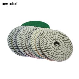 8 pieces 5"/125mm Diamond Flexible Wet Polishing Pad Marble Stone Granite Tile Concrete Grinding disc