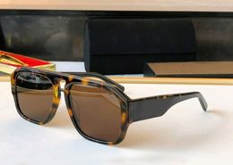 Summer Square Wrap Sunglasses Havana Brown Lenses Sun Shades gafa de sol Men Fashion Shades UV400 Protection Eyewear With Case