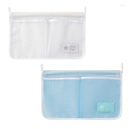 Storage Bags Two Grids Hanging Refrigerator Mesh Bag Portable Seasoning Food Net Organiser Pouch With Hook Kitchen Supplies