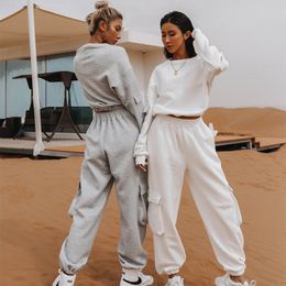 Active Sets Homewear Women 2 Piece Set Spring Autumn Loose Pullover Tops Wide Leg Pants Sports Suit Lady Casual Soft Sportswear Tracksuits 220826