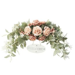 Chair Covers Artificial Wreath Lintel Decoration DIY Wedding Home Living Room Wall Decor Venue ArrangementChair ChairChair