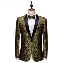 Designers Men Blazers Banquet Party Prom Ball Slim Fit Wedding Tuxedo Suit Jackets Shawl Lapel Stage Costume Nightclub Singer Ho