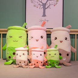 25cm Cute Bubble Tea Stuffed Plush Dolls Bottle Milk Tea Cup Pillow Cushion Kids Plushies