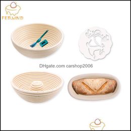 Baking Pastry Tools Bakeware Kitchen Dining Bar Home Garden Pcs Diy Bread Making Set Inclue Basket/Ers/ Lame/Stencil P Dhfux