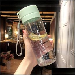 Mugs Drinkware Kitchen Dining Bar Home Garden Manufacturer Direct Selling Double-Layer Water Cup Male And Female Students Korean Version