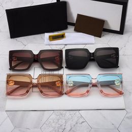 Women glasses 2023 Designer Sunglasses Modern Stylish Square Frames Transparent Blue Pink Gradient Simplicity Highlights Sweet Sun