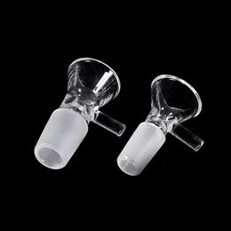 14mm 18mm Male Herb Dry Glass Bowl Hookahs Bong Accessory Clear With Circular Handle Tobacco For Water Bongs Dab Rigs Wholesale