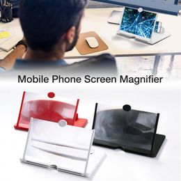 10 12 14 inch 3D Mobile Phone Holder Screen Magnifier HD Video Amplifier Stand Bracket Movie Game Magnifying Folding Phone Desk Holders