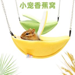 Small Animals Supplies Design Pet Banana Hamster Rat Hammock Cage House Nest Hamsters Warm Houses Animal Hammock 20220528 D3