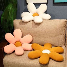 Pc Stuffed Tulip Daisy Plants Plush Seat Cushion Pink Yellow White Soft Floral Ornamental Sofa Chair Decoration Dropshipping J220704