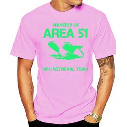 T-shirt maschile UFO T-Shirt Glow nella zona scura 51 T-shirtspaceship 2022 est uomini divertenti abbigliamento estivo magliette