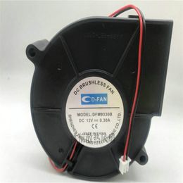 Wholesale fan: CD-FAN 12V 0.30A 9.3cm DFM9330B Two-wire turbofan, oxygen machine, hot milk warmer fan